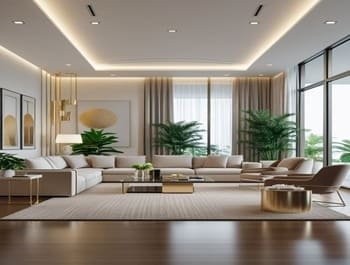 Luxury Modern Livingroom interior design in delhi (1)